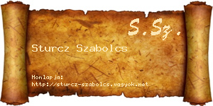 Sturcz Szabolcs névjegykártya